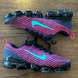 Nike Kids Pink with Teal Swoosh VaporMax-Style Sneakers